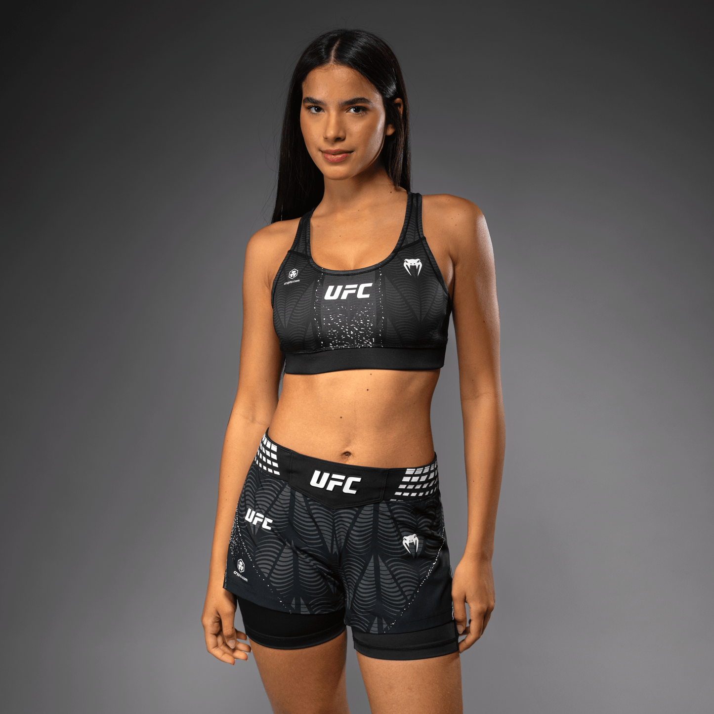 Women's UFC Zenith by Venum 黑色正品格斗夜运动内衣