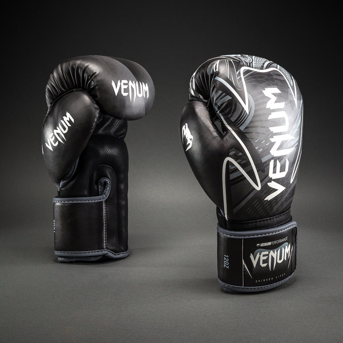 Venum Crimson Viper 2.0 Impact 拳击手套 - 黑色/灰色
