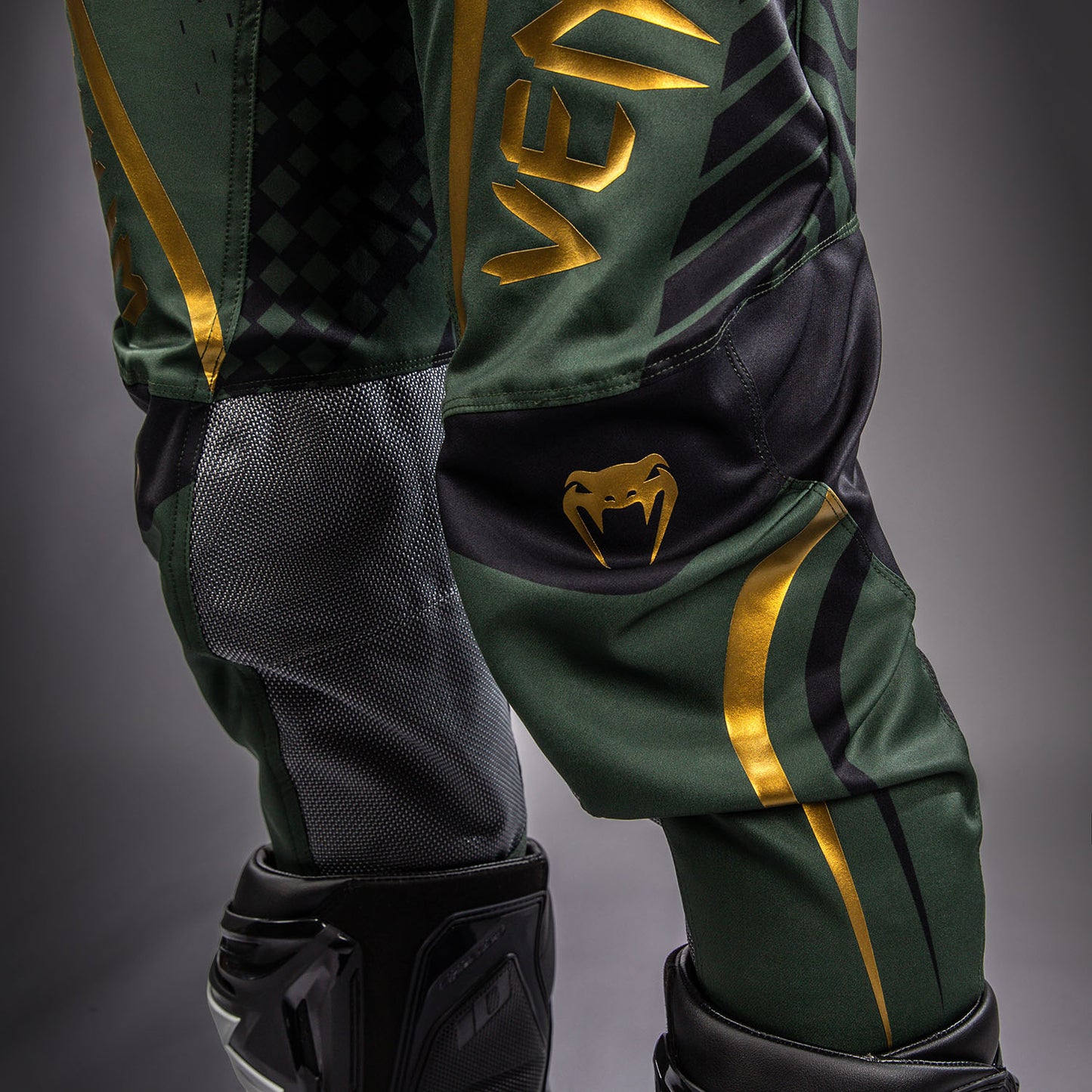 Venum MX Challenger 越野摩托骑行裤 - 黑色/绿色/金色