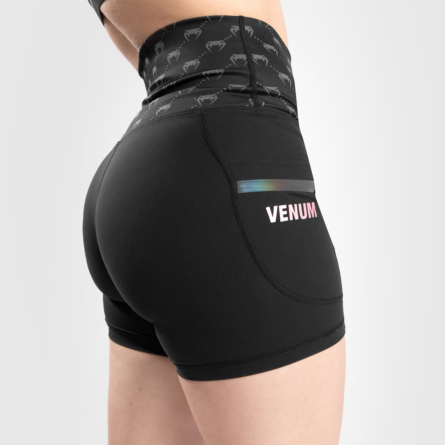 Venum Monogram 紧身短裤 – 女士款 – 黑色/粉红金