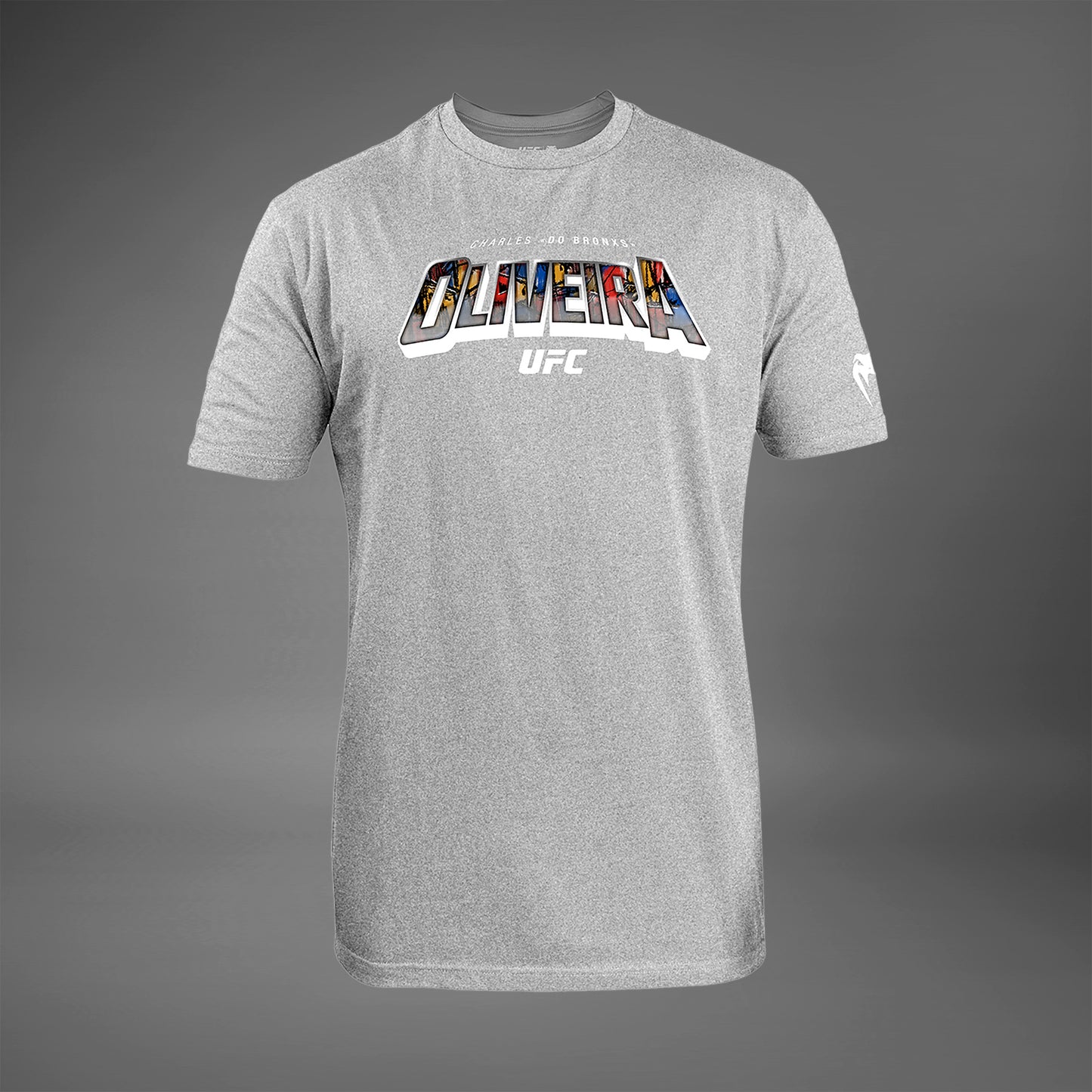 男士Venum UFC Unrivaled Heather Grey T恤 Charles Oliveira