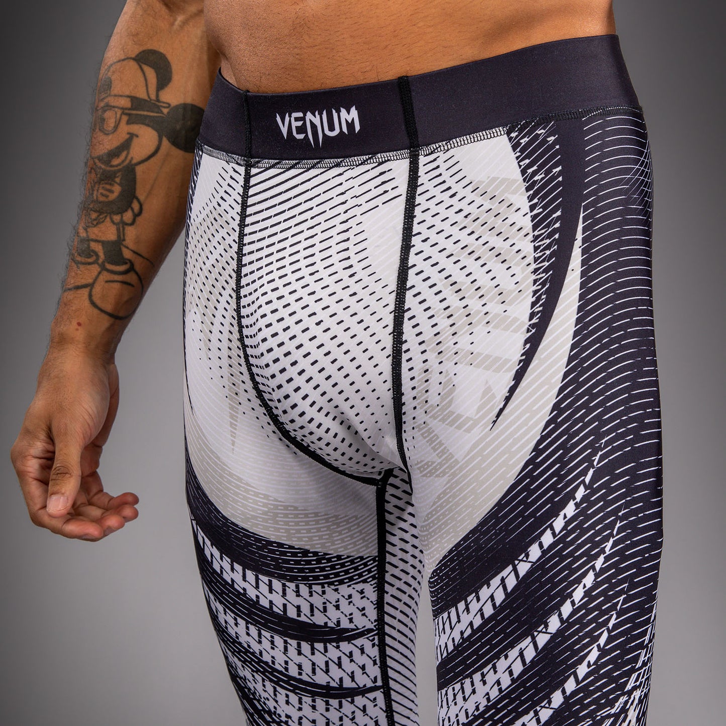 Venum Galactic 3.0 紧身裤 - 奶白色/黑色
