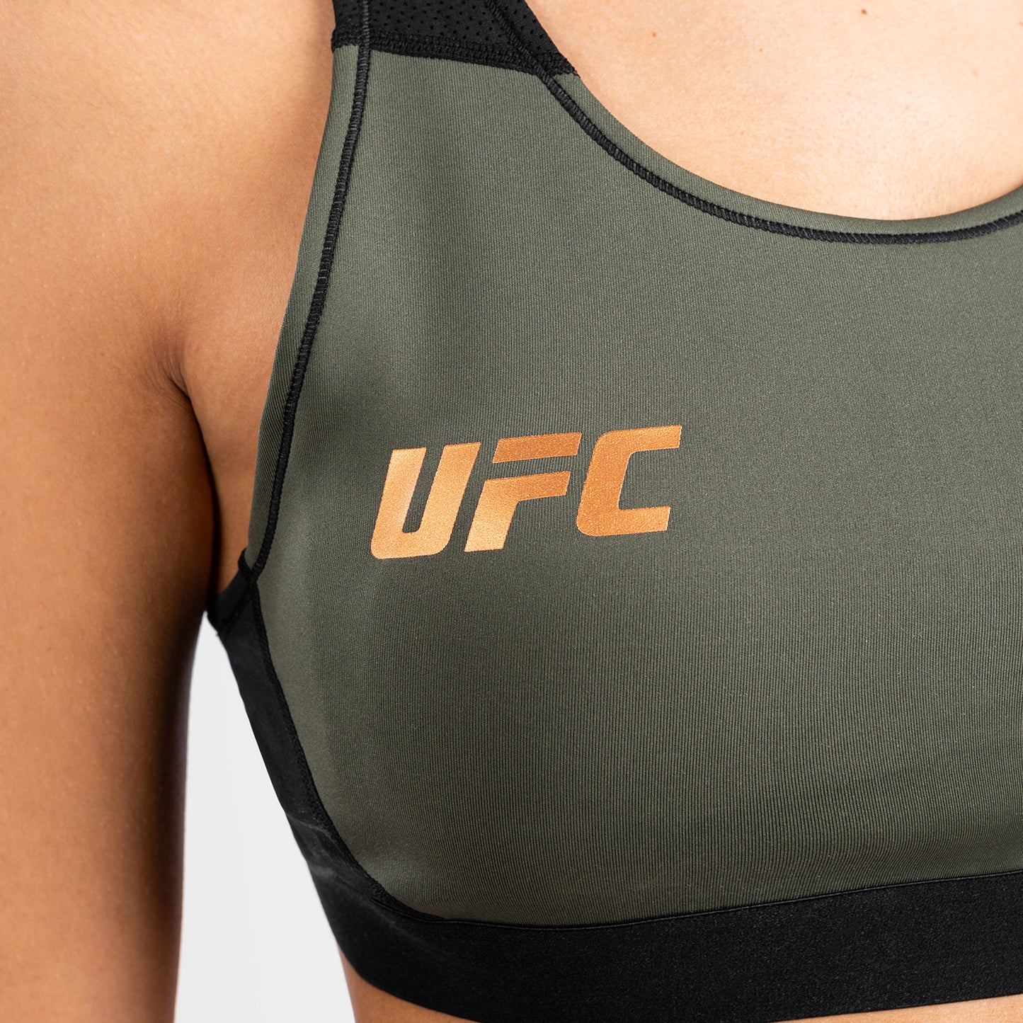UFC Adrenaline by Venum Fight Week 女士运动内衣 – 卡其色/青铜色