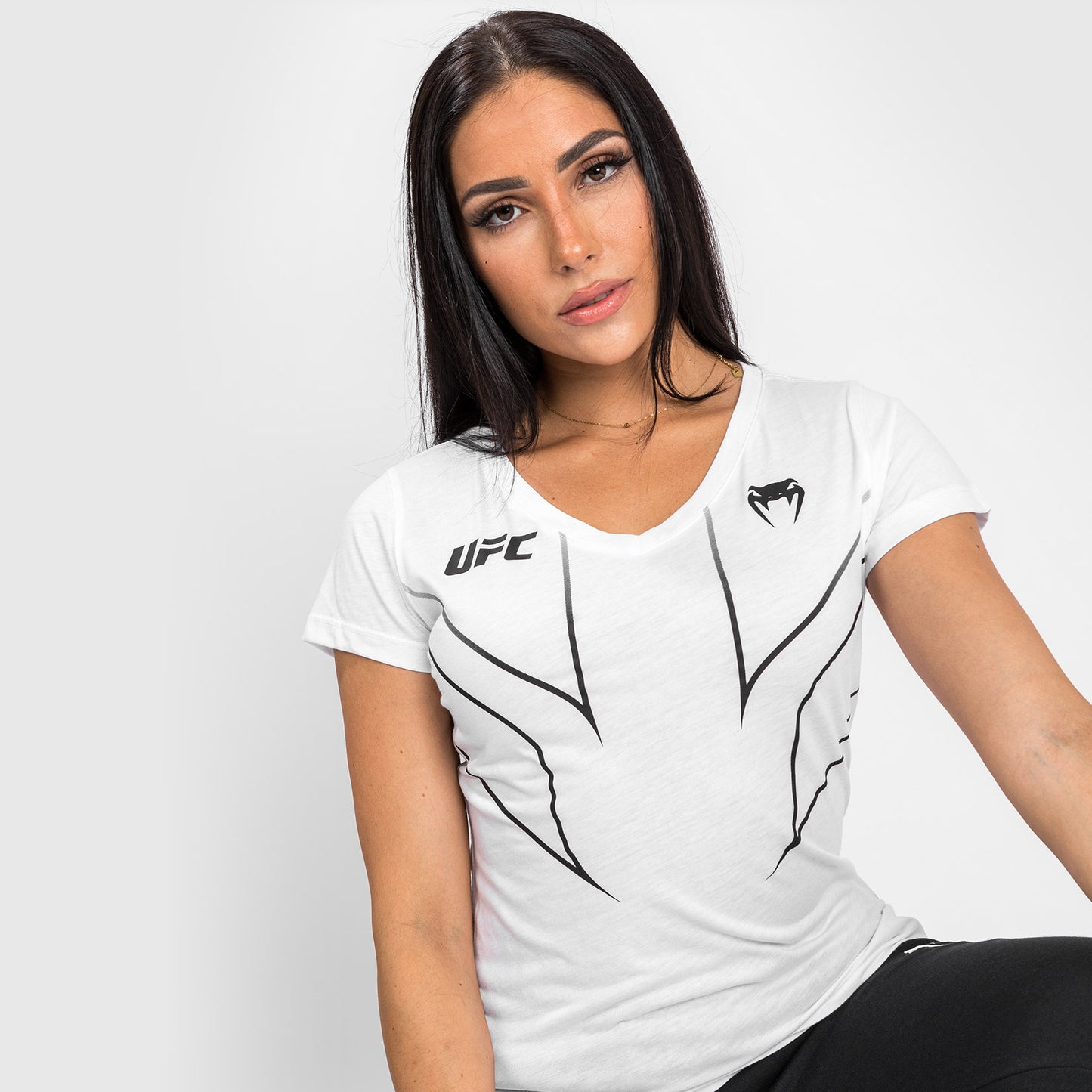 UFC Venum Fight Night 2.0 女士棉质T恤 – 白色