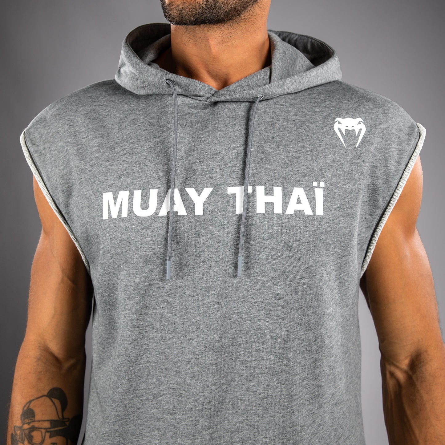 Venum Muay Thai VT 无袖连帽衫 – 花灰色