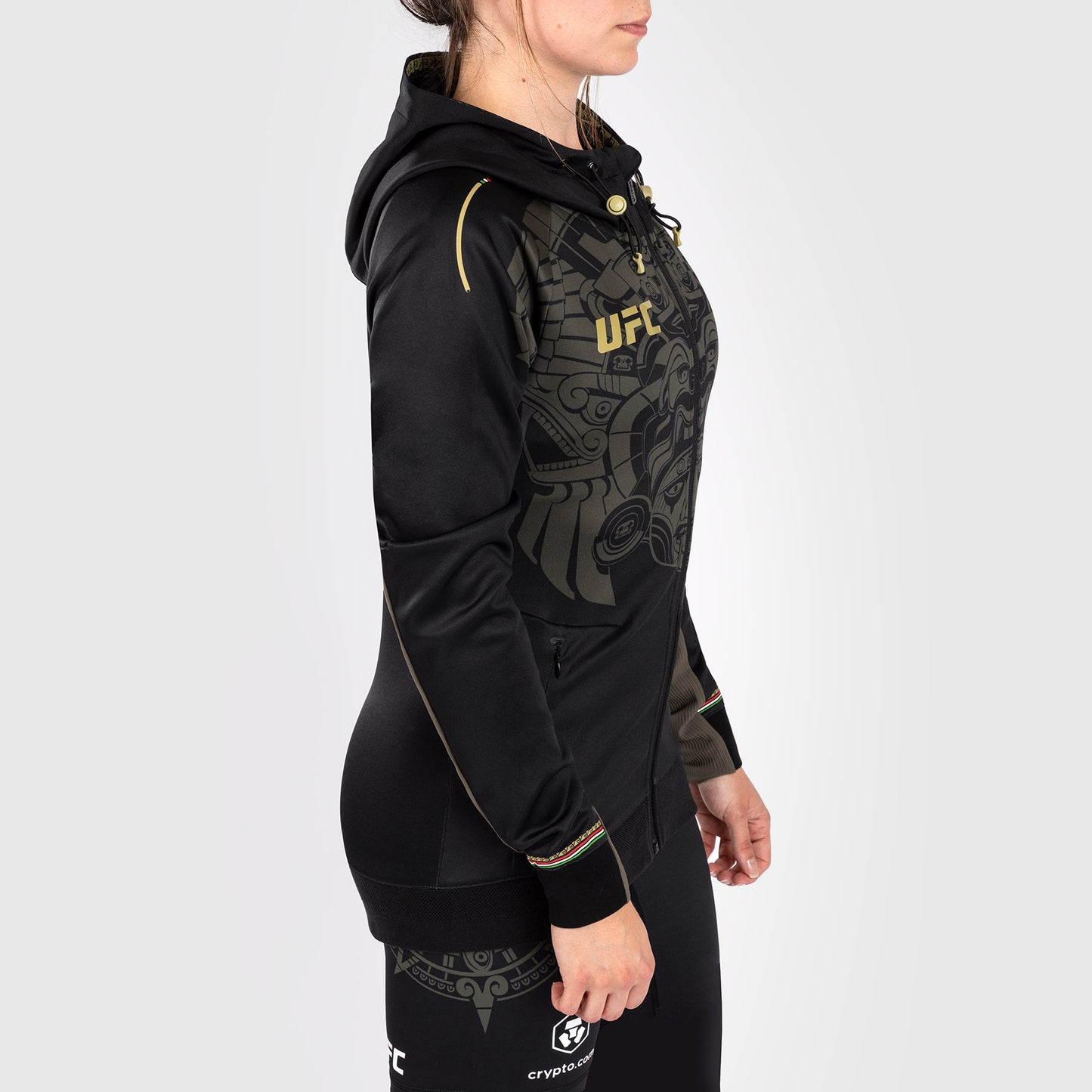 Noche UFC By Venum Authentic Fight Night 女士款 连帽衫 – 黑色