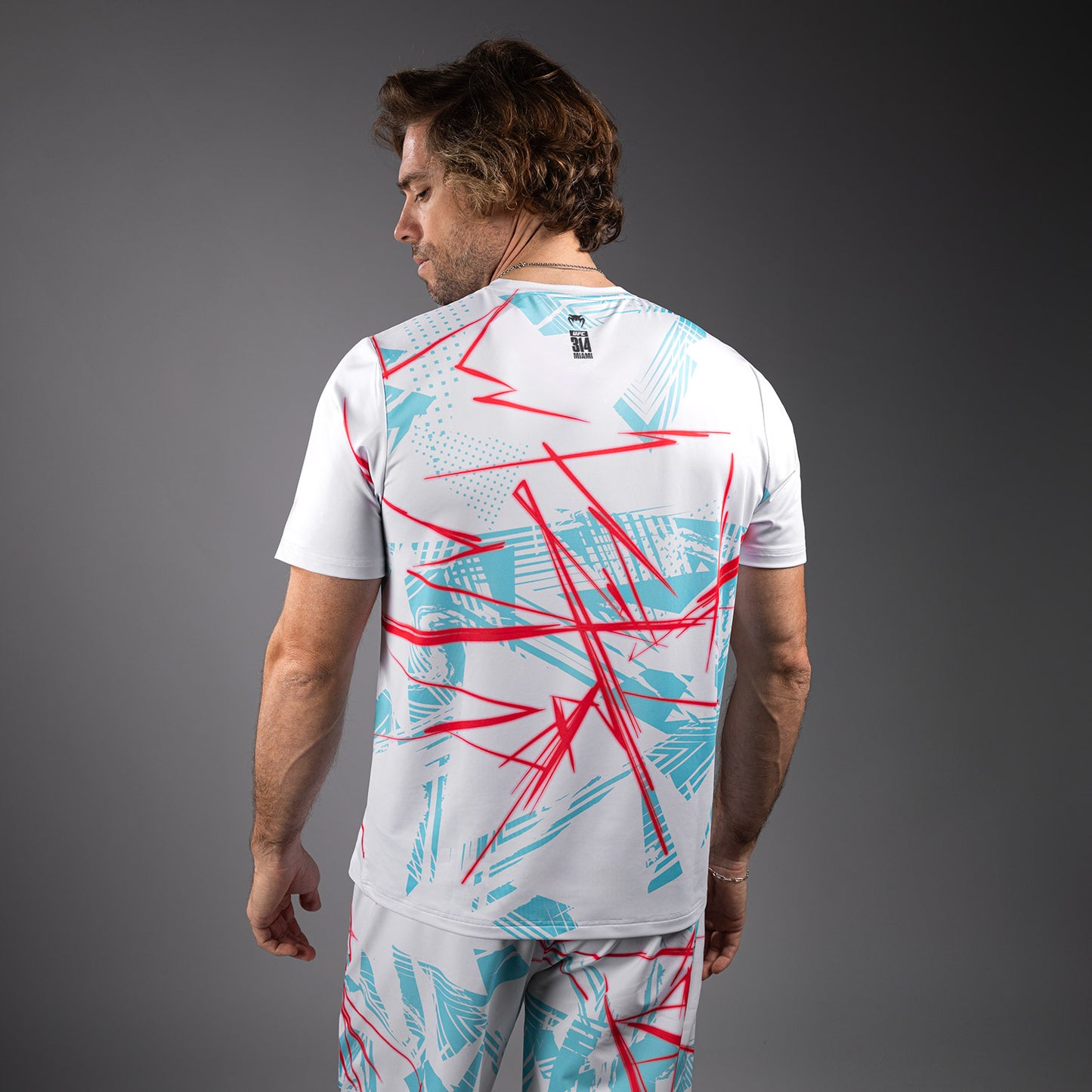 UFC Fusion By Venum Miami Edition Fight Week 男士 Dry Tech T恤 – 白色