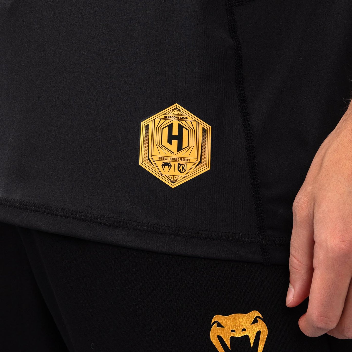 Foot Korner x Venum Hexagon MMA T恤 – 黑色/银色