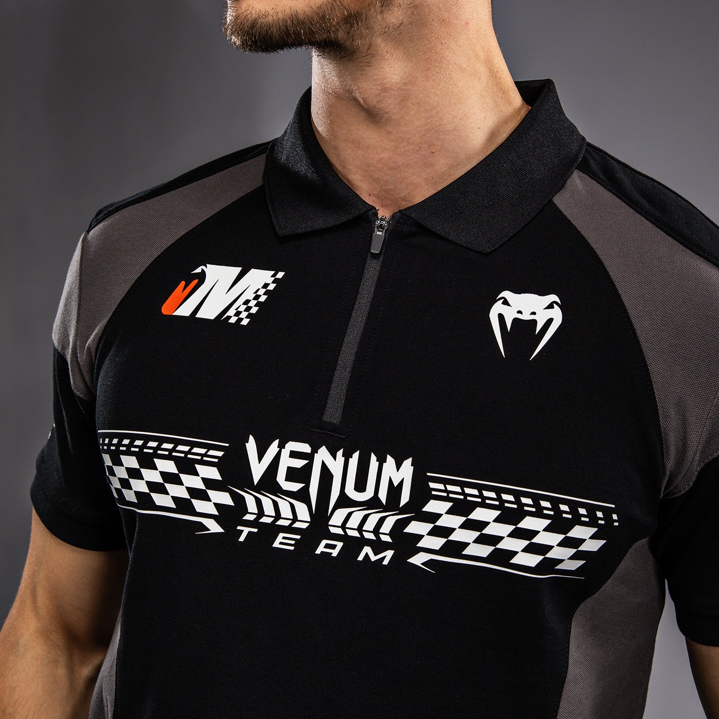 Venum Motorsport 棉质保罗衫 – 深黑色