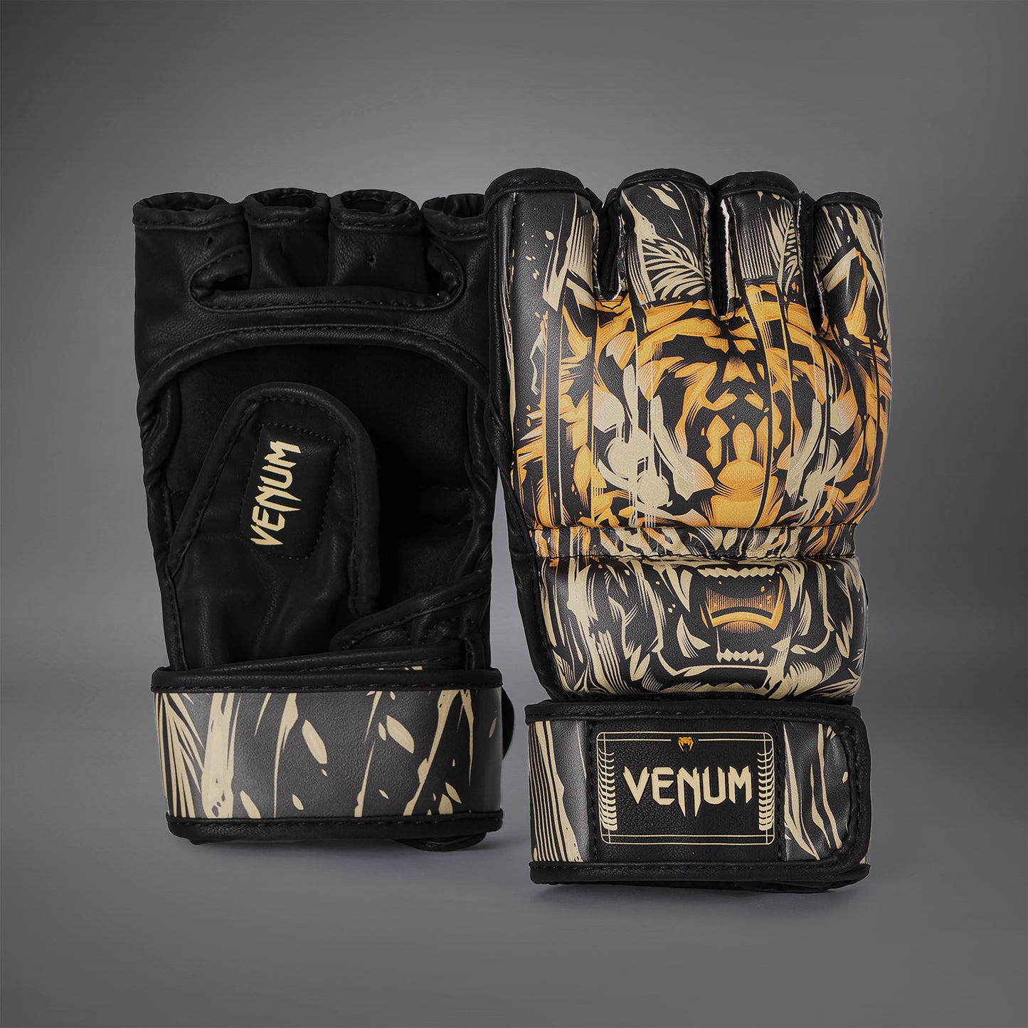 Venum Tiger MMA手套 – 黑色/荧光橙