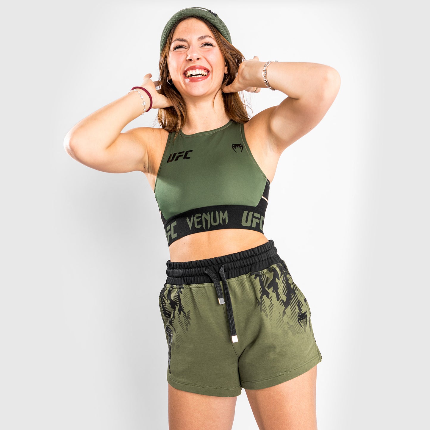 Venum UFC Authentic Fight Week 女士称重运动内衣 – 卡其色
