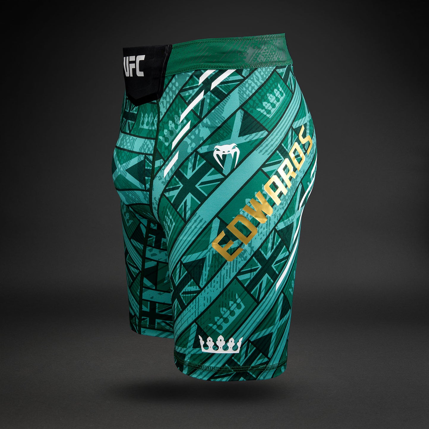 Men's UFC Unrivaled by Venum 绿色Leon Edwards 综合格斗短裤