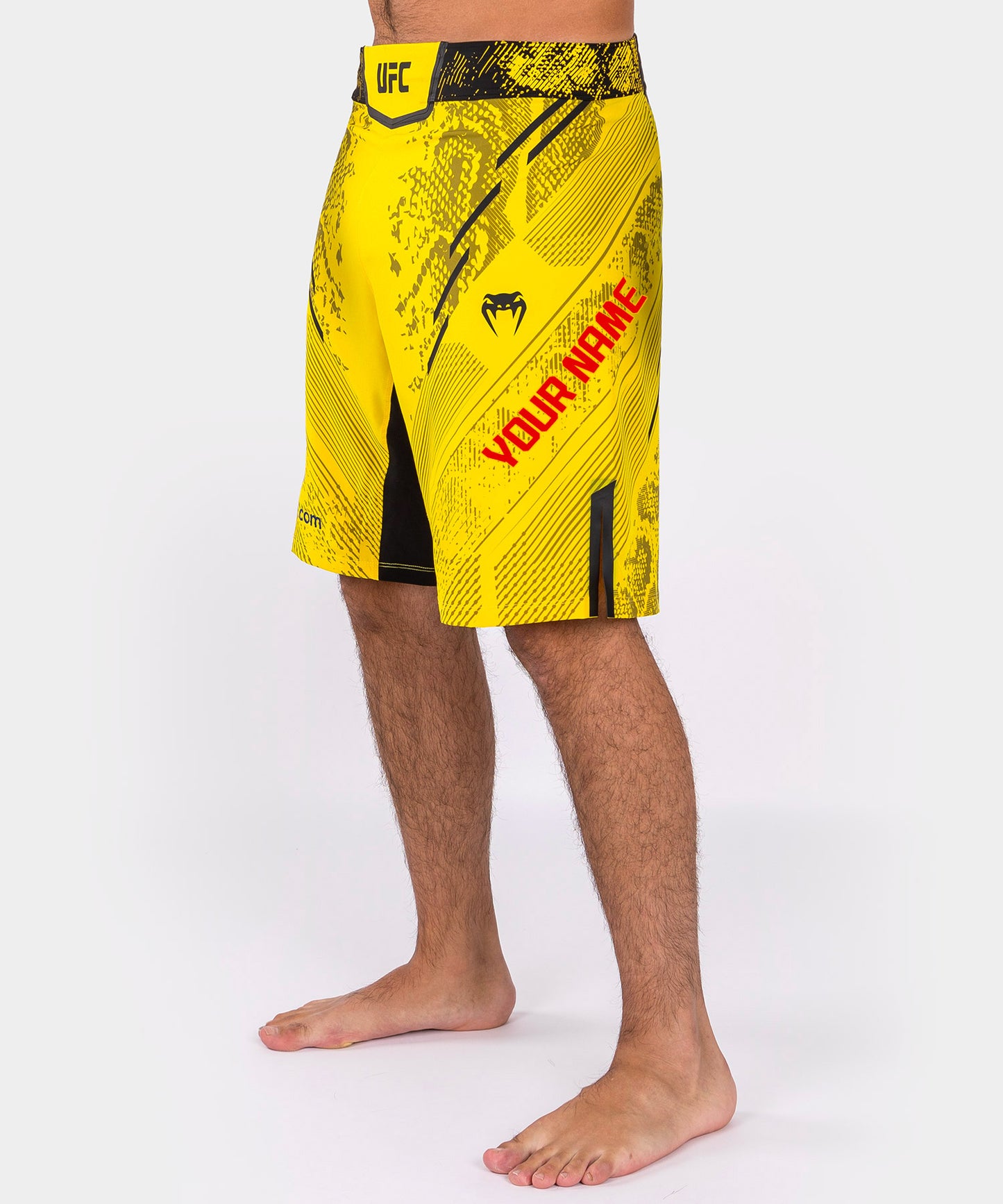 UFC Adrenaline by Venum Personalized Authentic Fight Night Men's Fight Short - Long Fit - Yellow