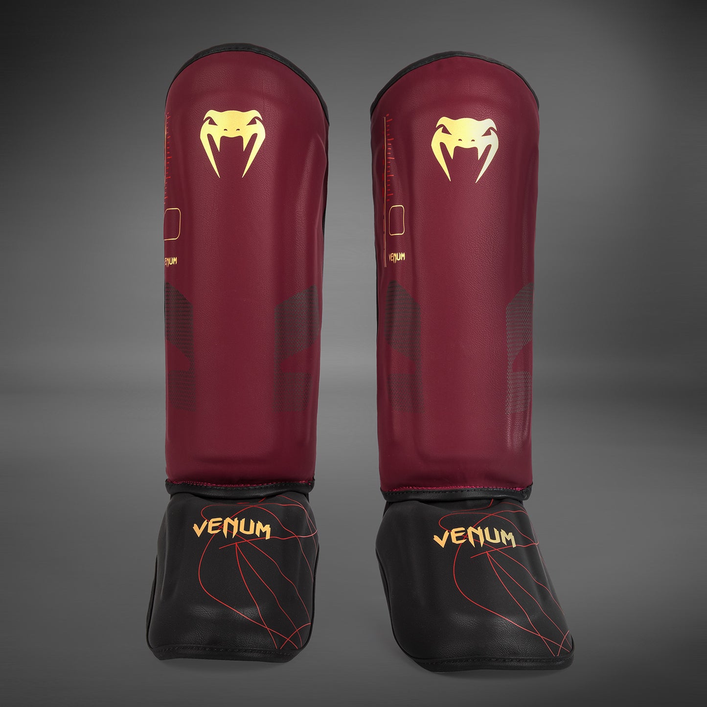 Venum Tactical XT 护胫 – 黑色/酒红色/金色
