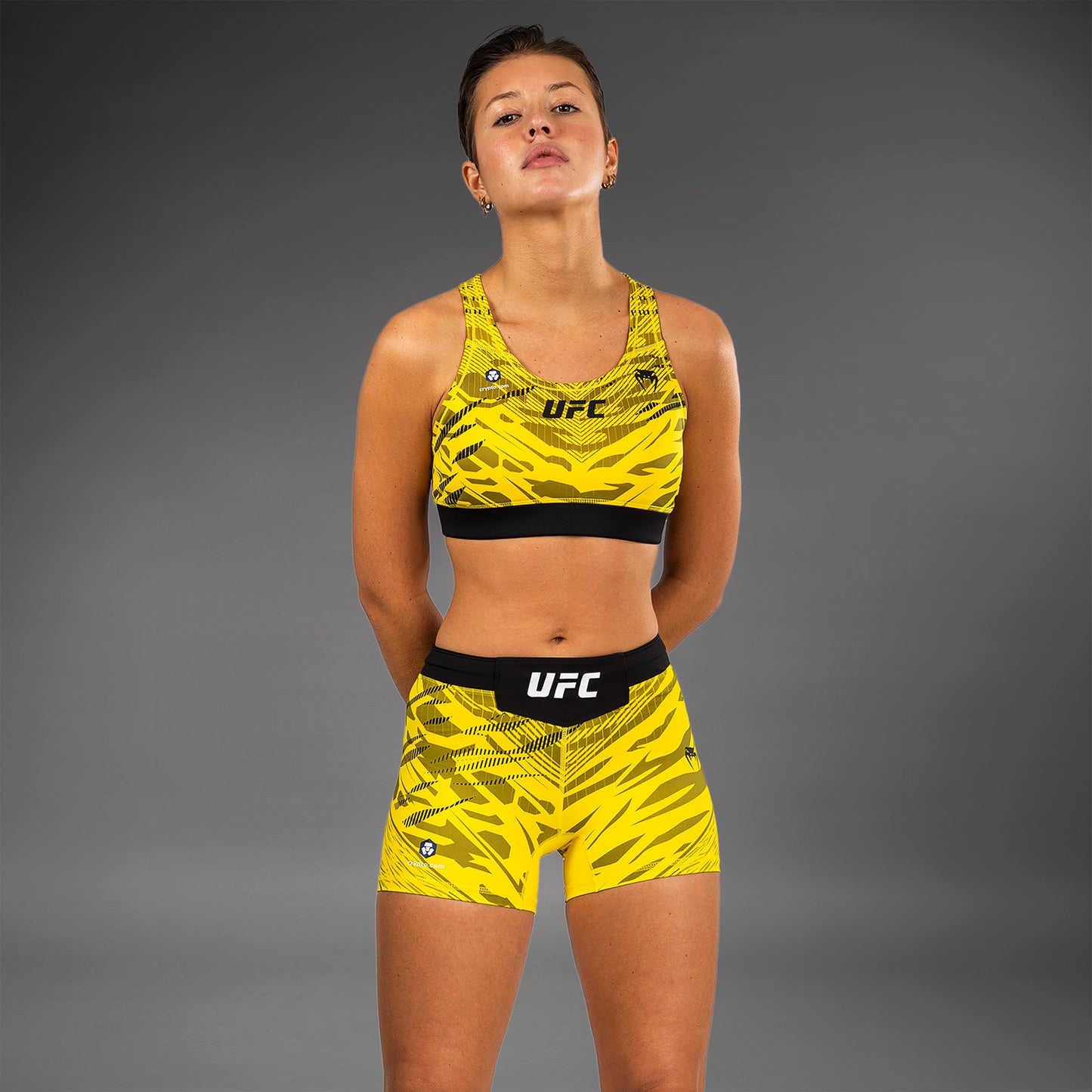 UFC Fusion by Venum 女士综合格斗短裤 – 短款 – 黄色