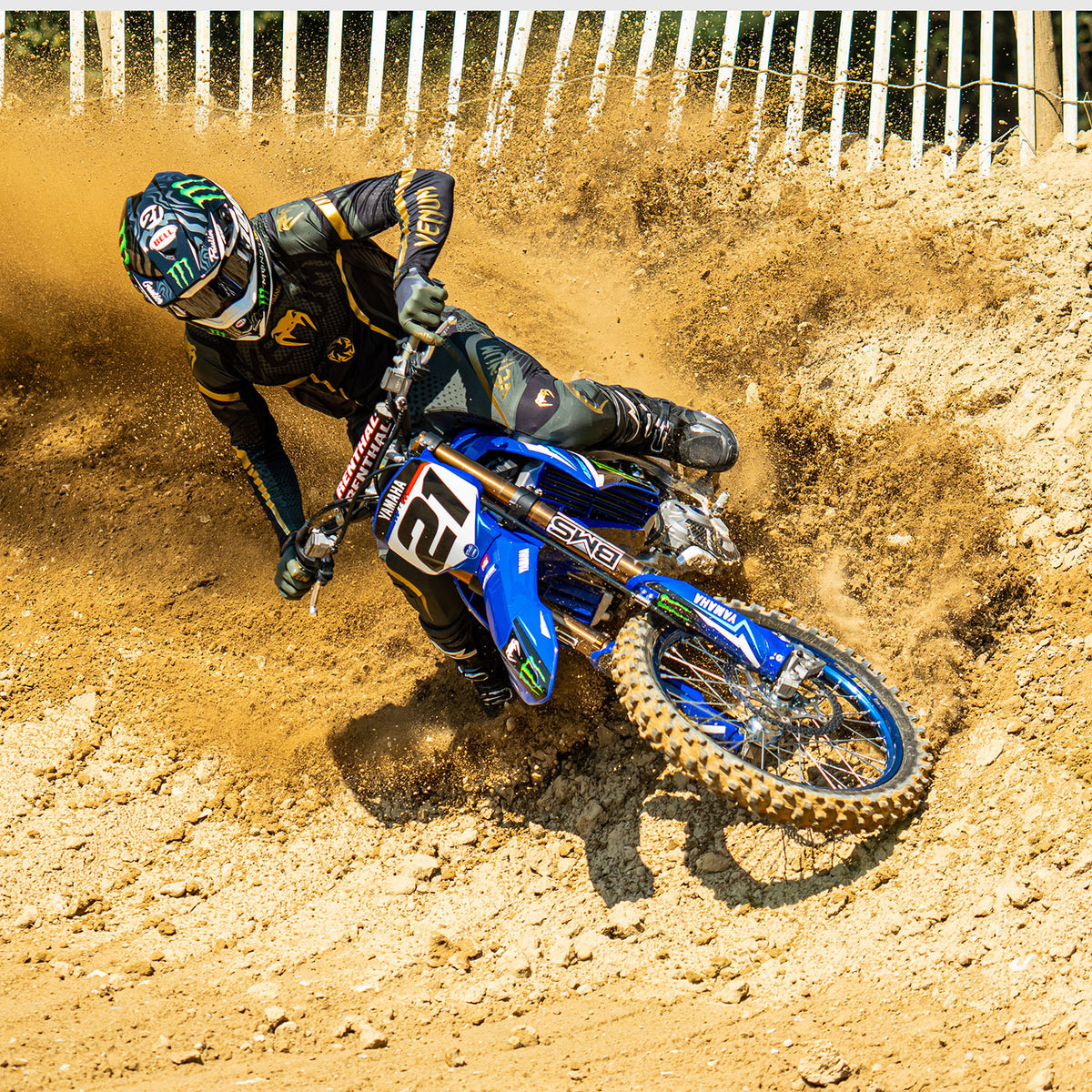 Venum MX Challenger 越野摩托骑行裤 - 黑色/绿色/金色