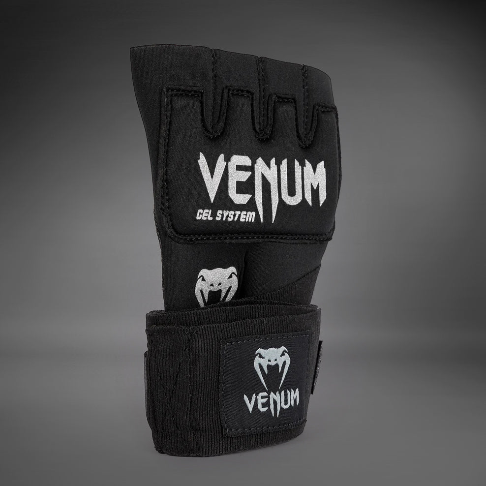 Venum Gel Kontact 快速绷带 – 黑色/银色