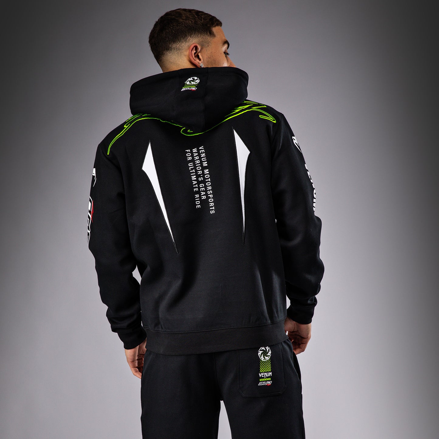 Venum x Bud Racing 男士连帽衫 – 黑色/白色/酸橙绿