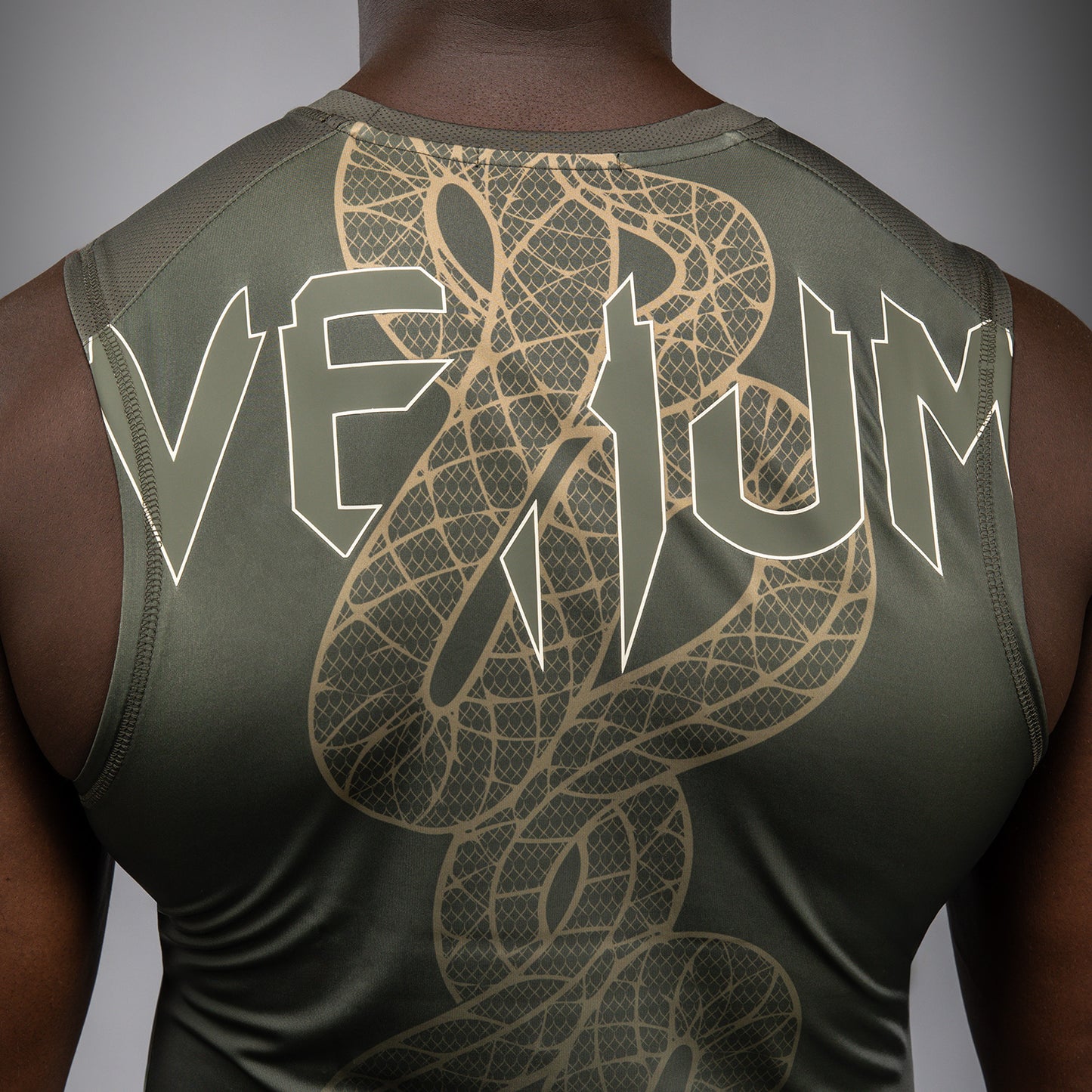 Venum Serpenti 无袖紧身防磨衣 – 卡其色/青铜色/象牙色
