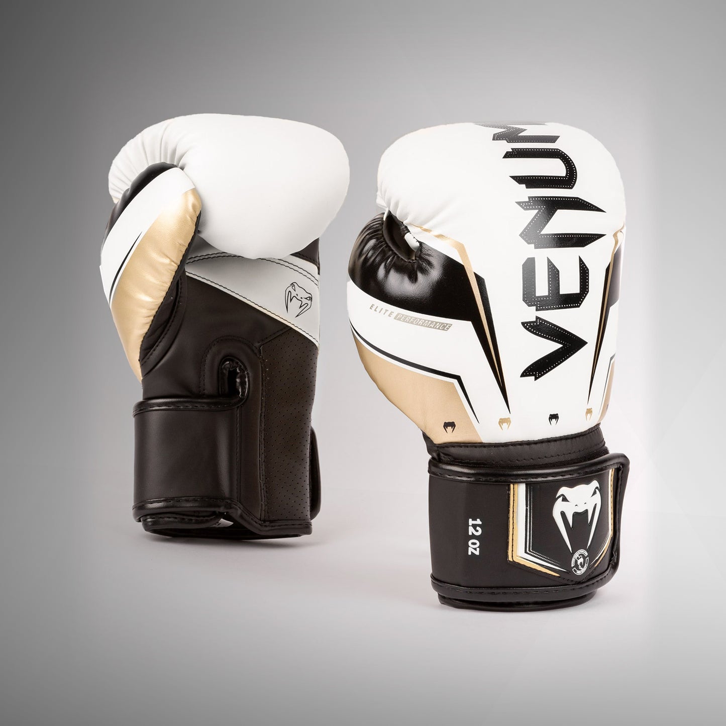 Venum Elite Evo 拳击手套 – 白色/金色