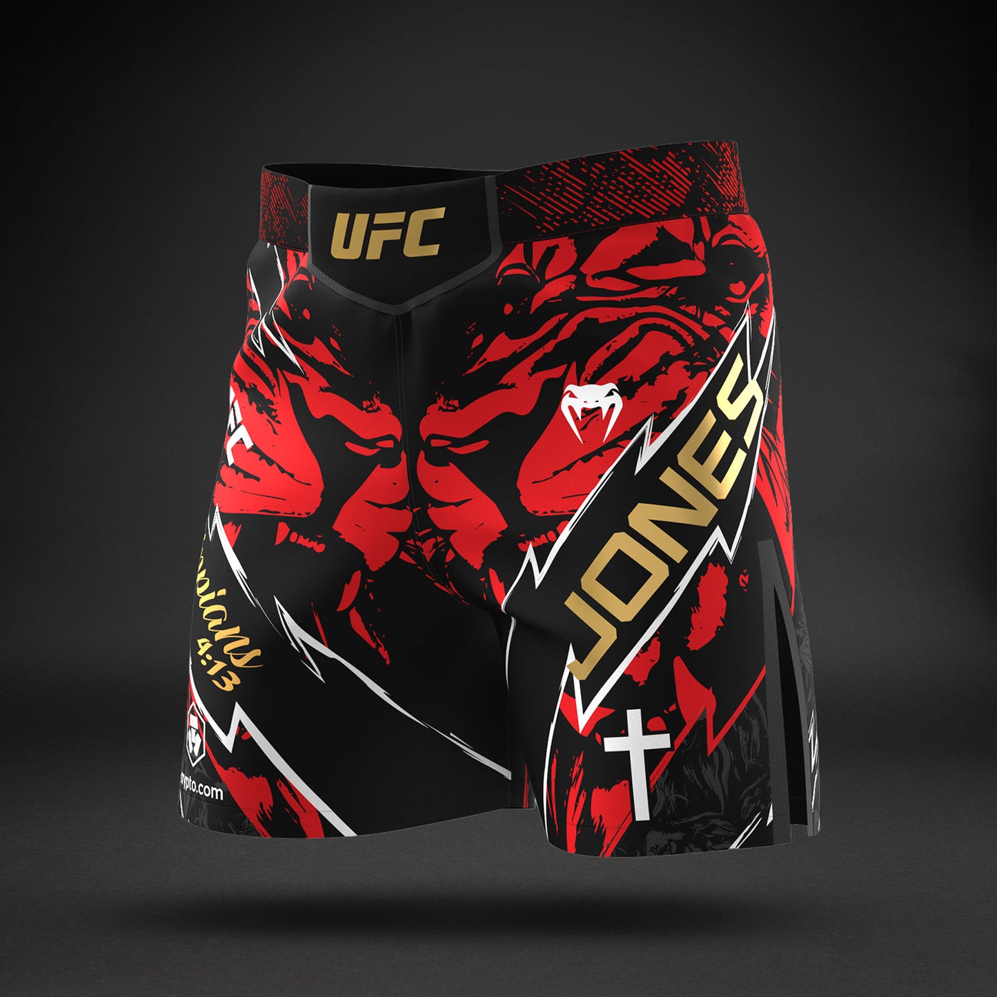 男士Venum UFC Unrivaled 红色Jon Jones格斗短裤