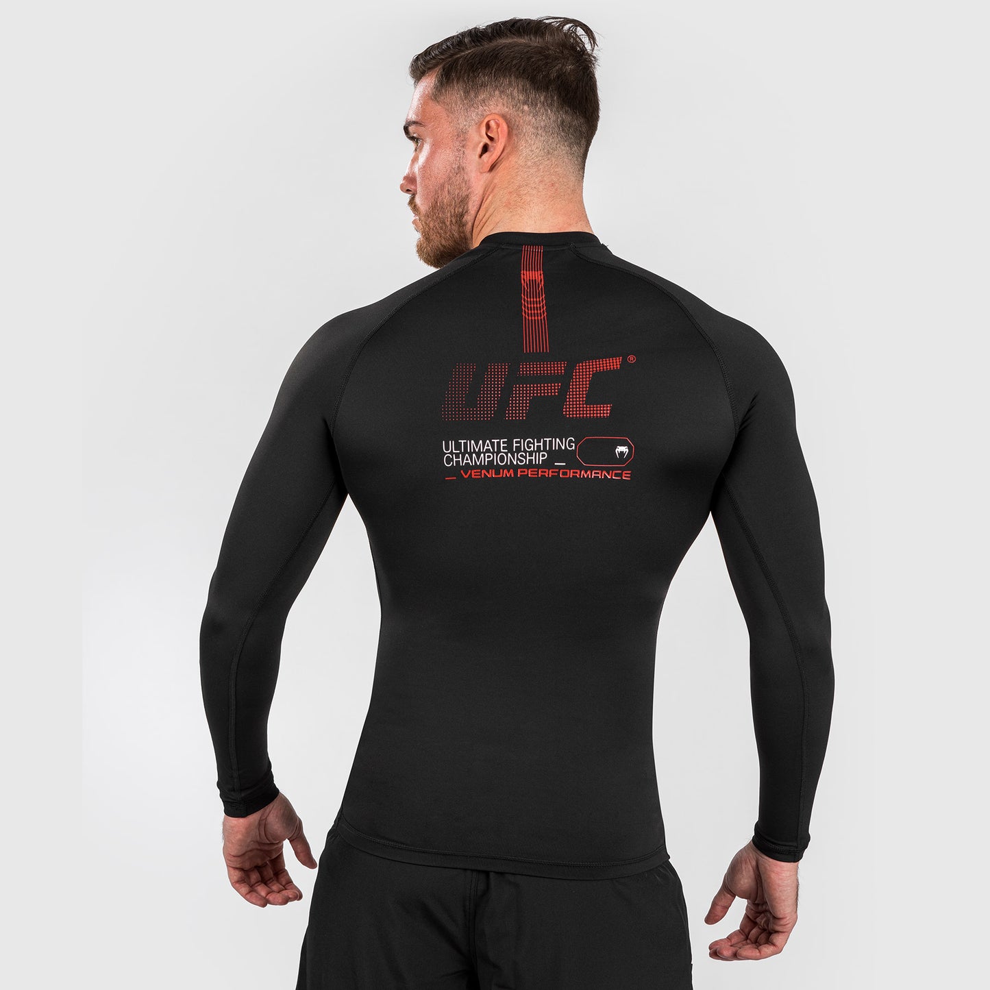 UFC Adrenaline by Venum Fight Week 男士长袖紧身防磨衣 – 黑色