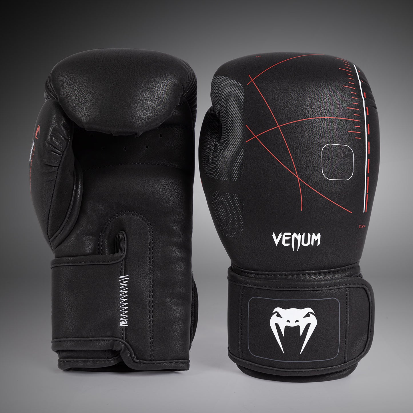 Venum Tactical XT 拳击手套 – 黑色/火红色