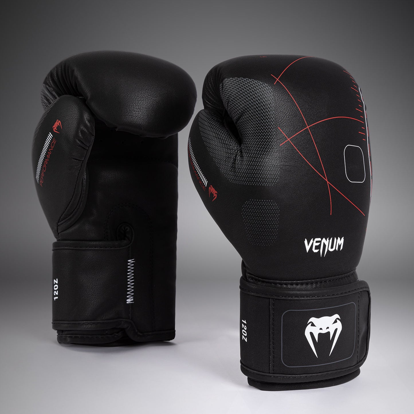 Venum Tactical XT 拳击手套 – 黑色/火红色