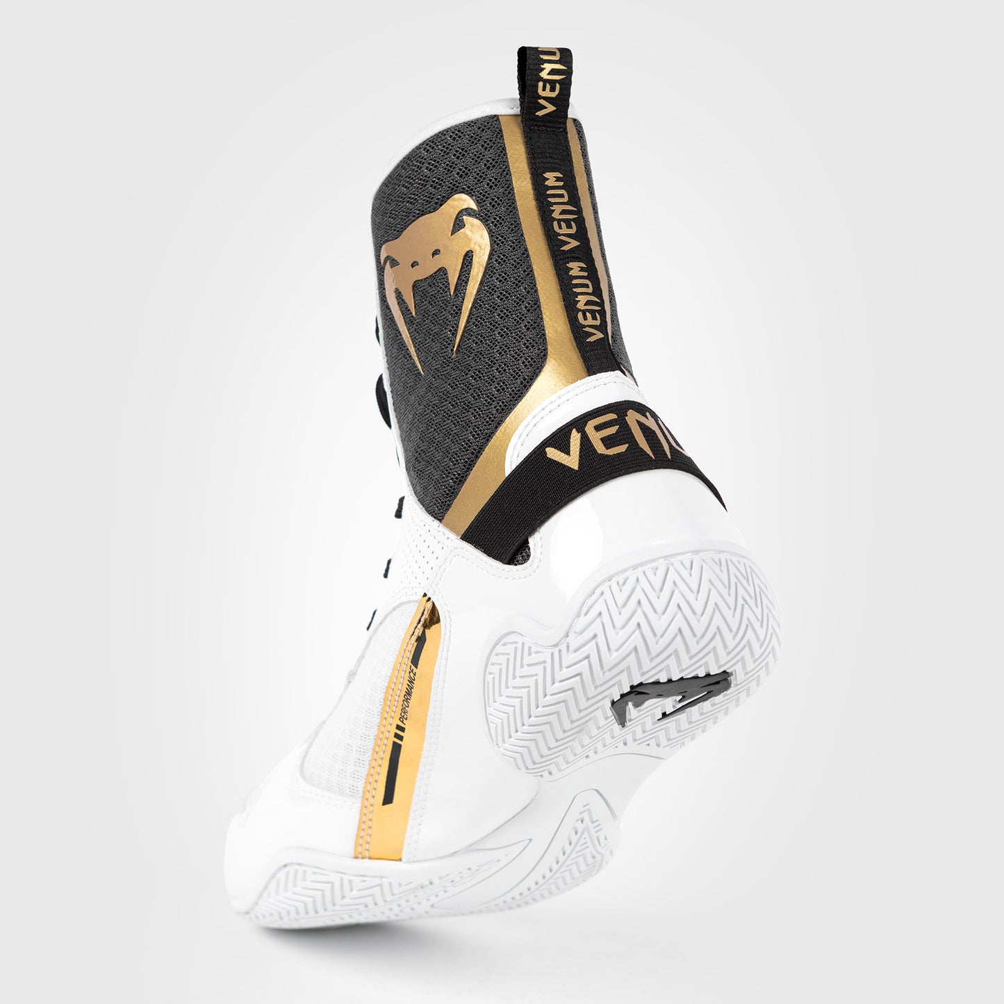 Venum Elite 拳击鞋 – 白色/黑色/金色