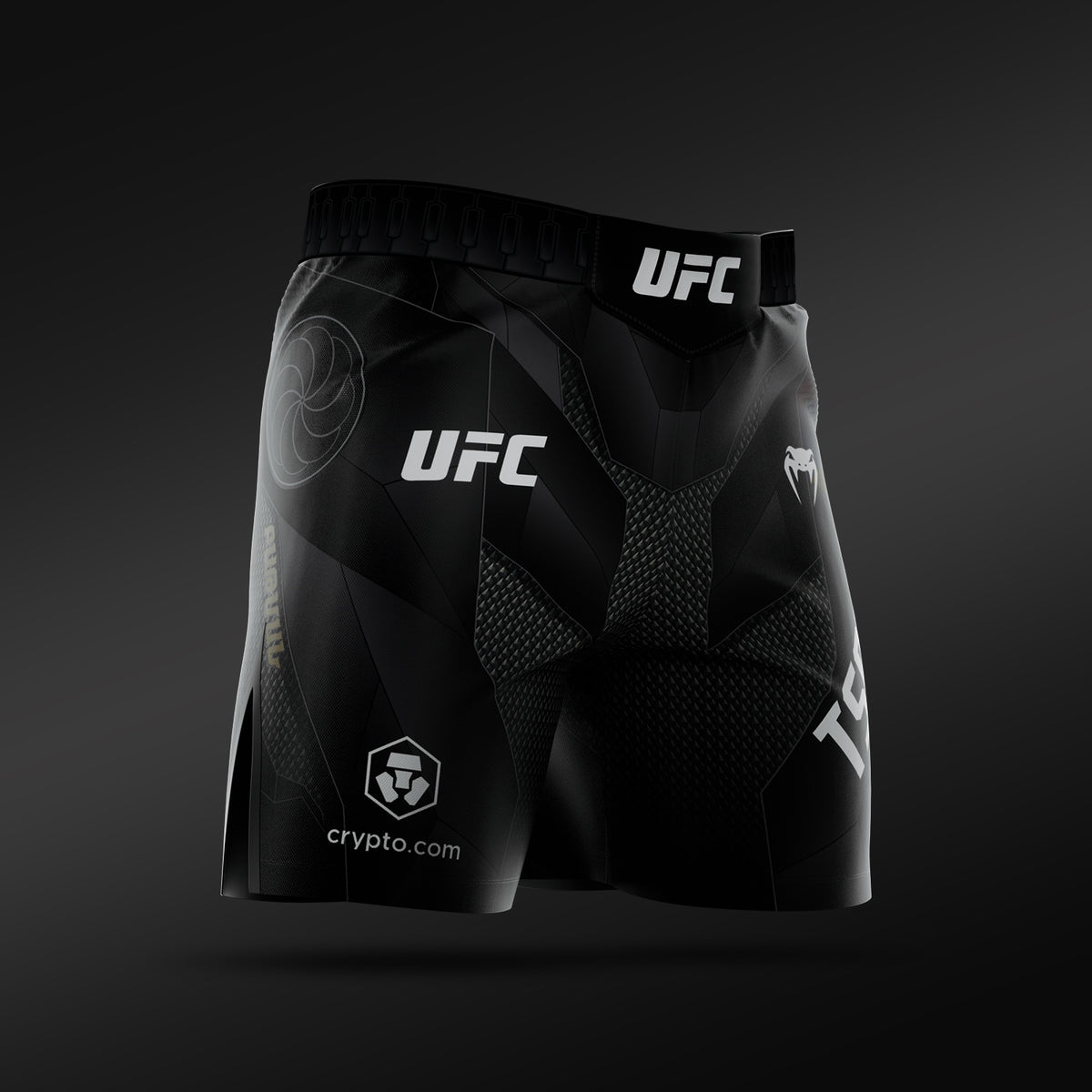UFC Adrenaline Unrivaled by VENUM 男士格斗短裤 短款 阿曼·查鲁基安 - 黑色