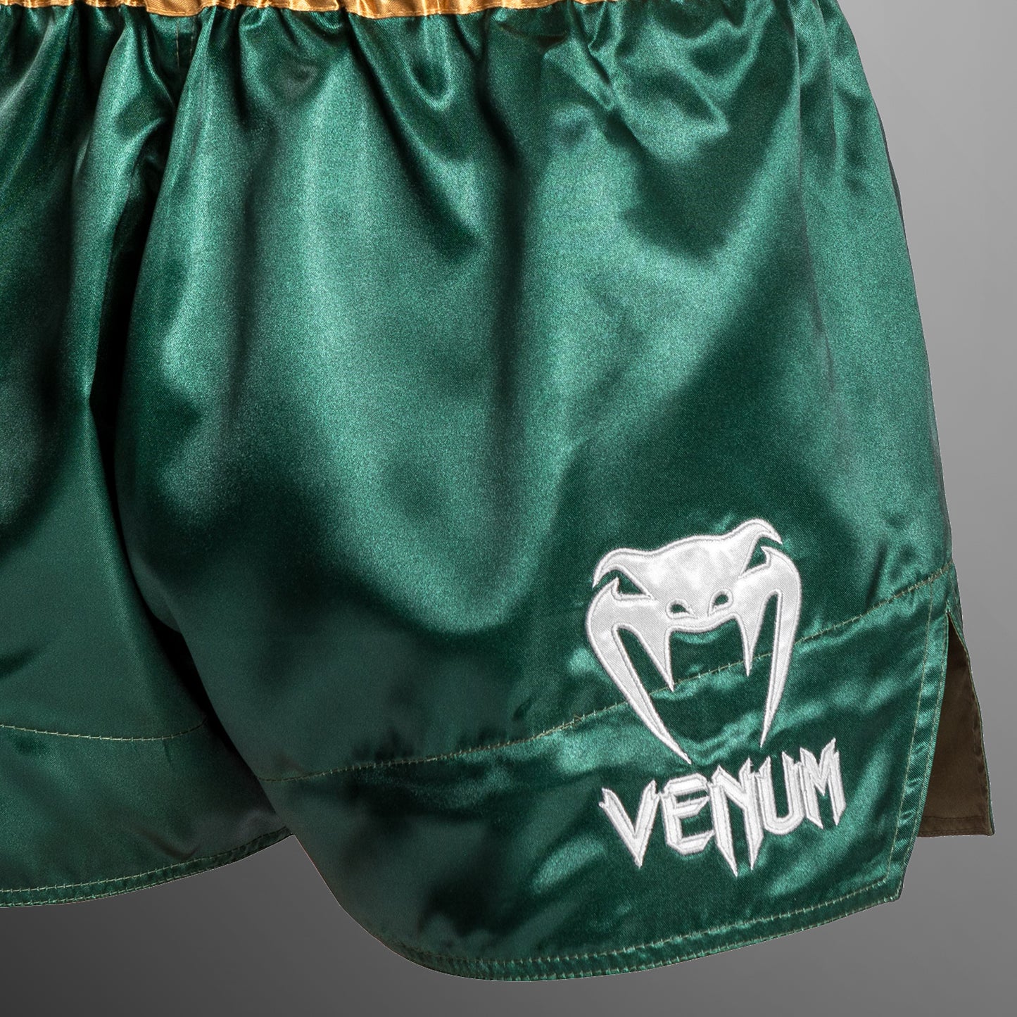 Venum Classic 泰拳短裤 – 绿色/金色/白色