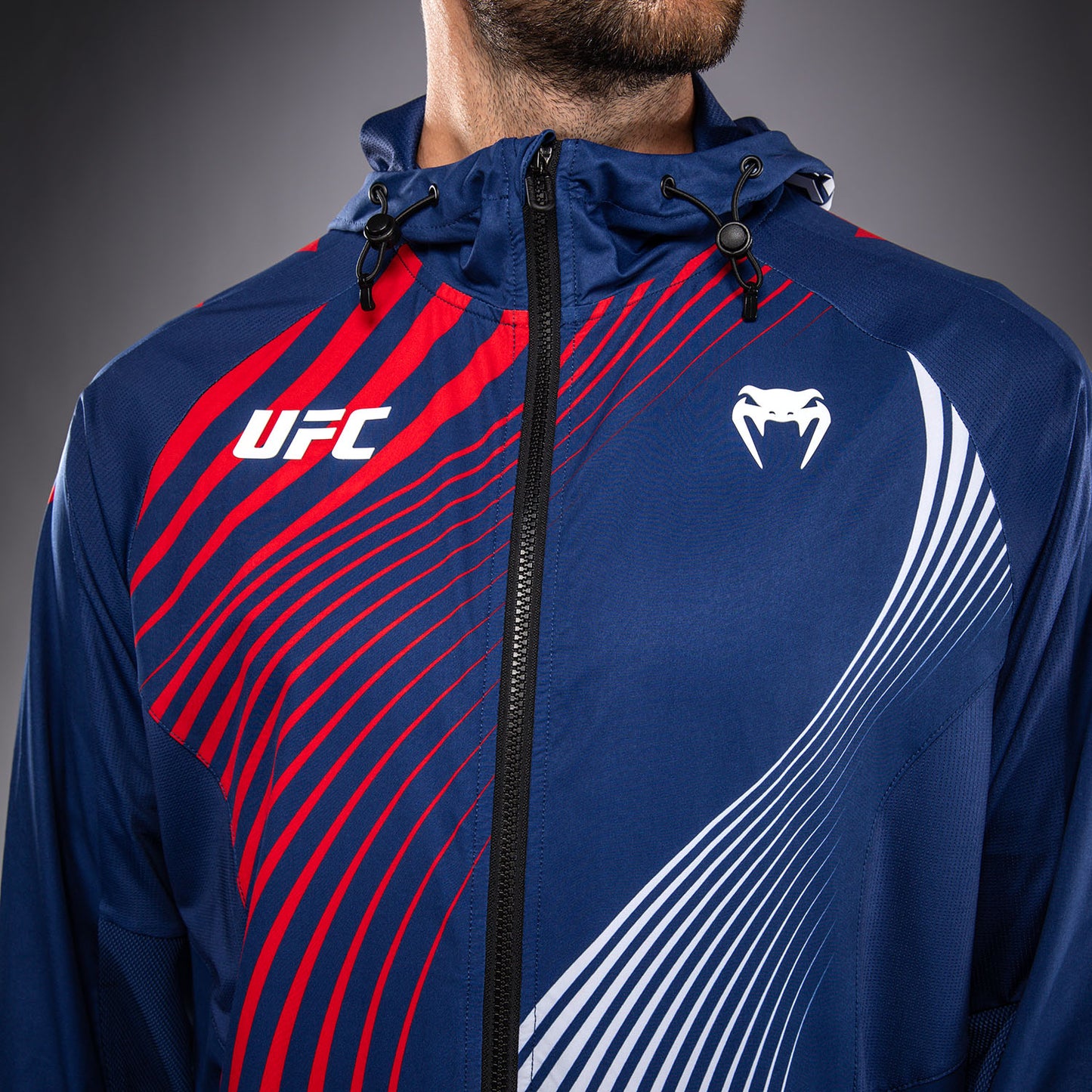 Official UFC Freedom 250 by Venum 男士 Authentic Fight Night Walkout 出场连帽衫 - 蓝色