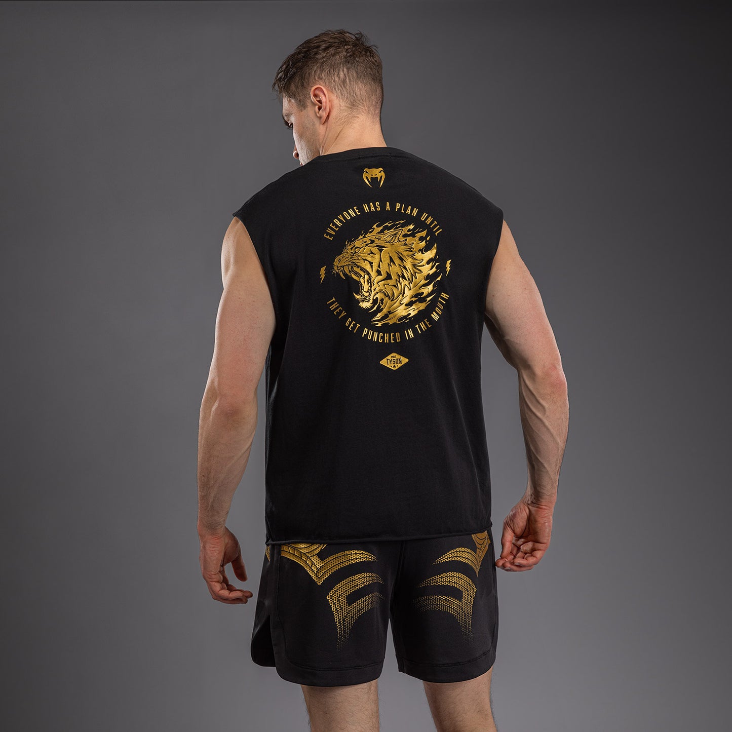 Venum x Mike Tyson Tiger无袖T恤 - 黑色/金色