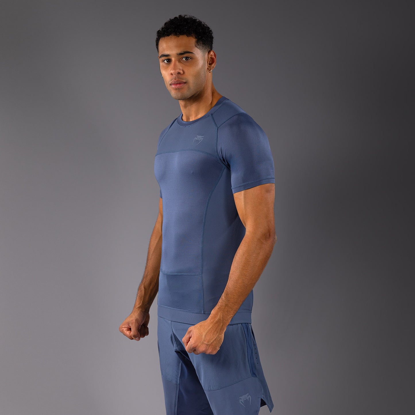 Venum G-Fit Air 男士短袖紧身防磨衣 – 雾蓝色