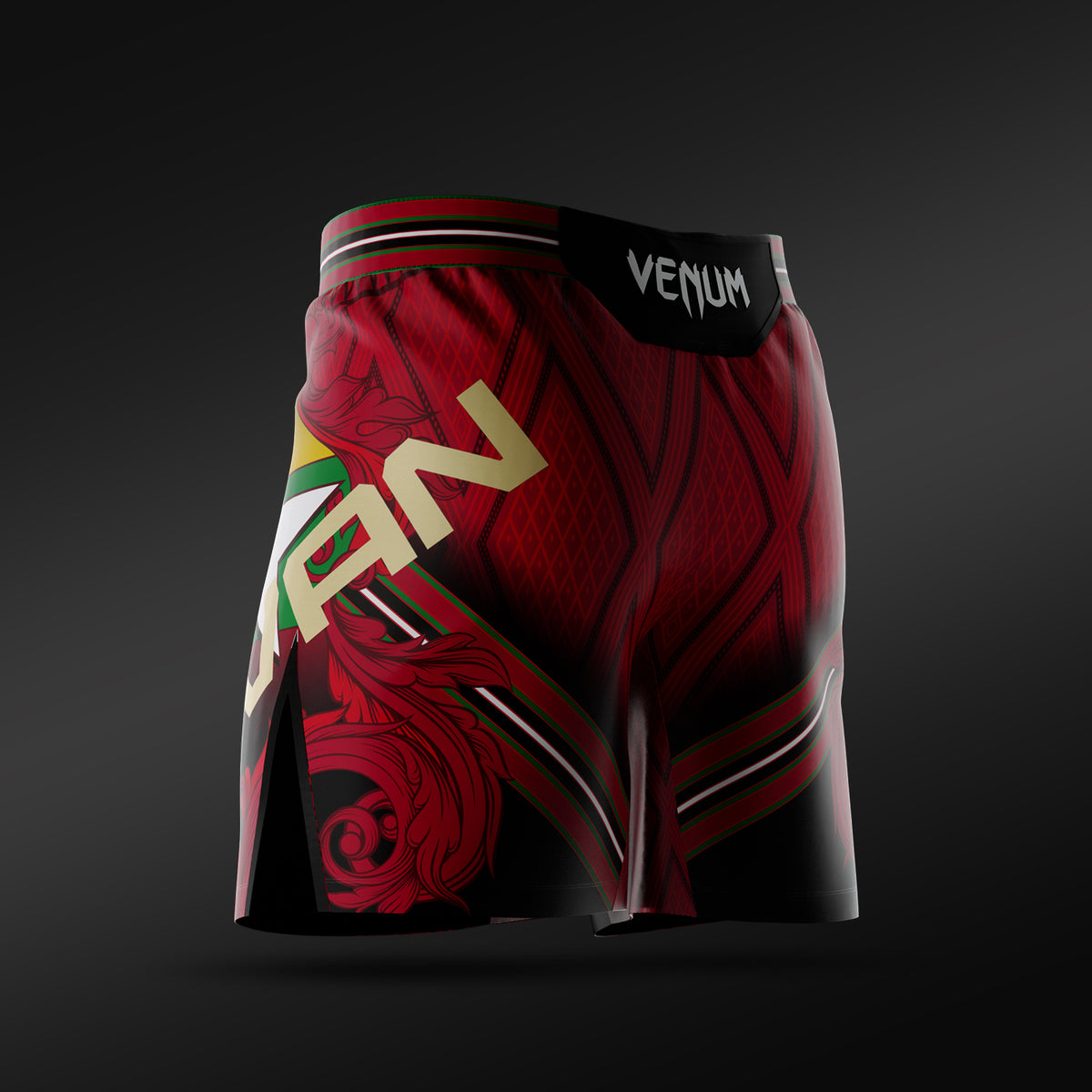UFC Adrenaline Unrivaled by Venum 男士格斗短裤 短款 乔什·范 - 红色