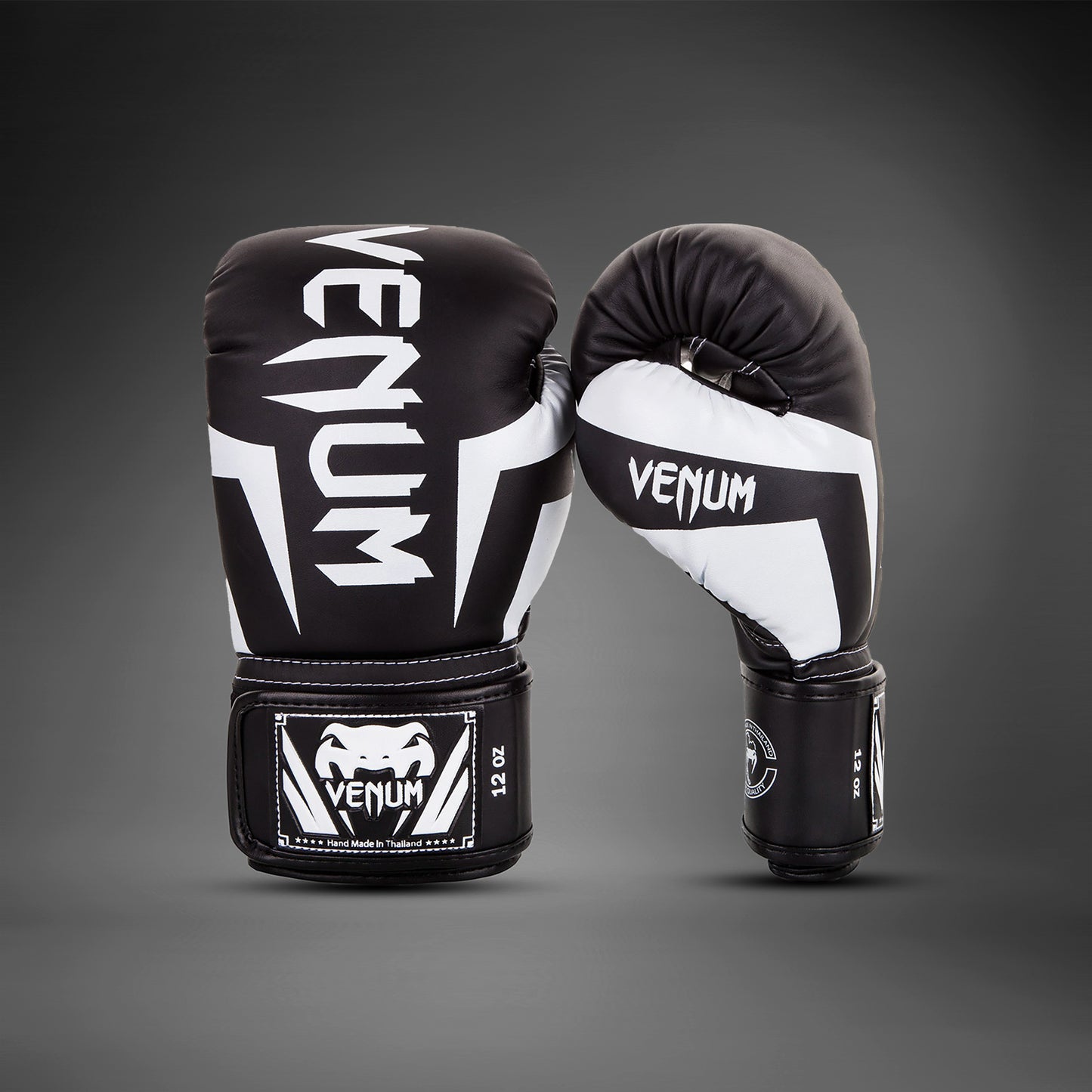 Venum Elite 拳击手套 – 黑色/白色
