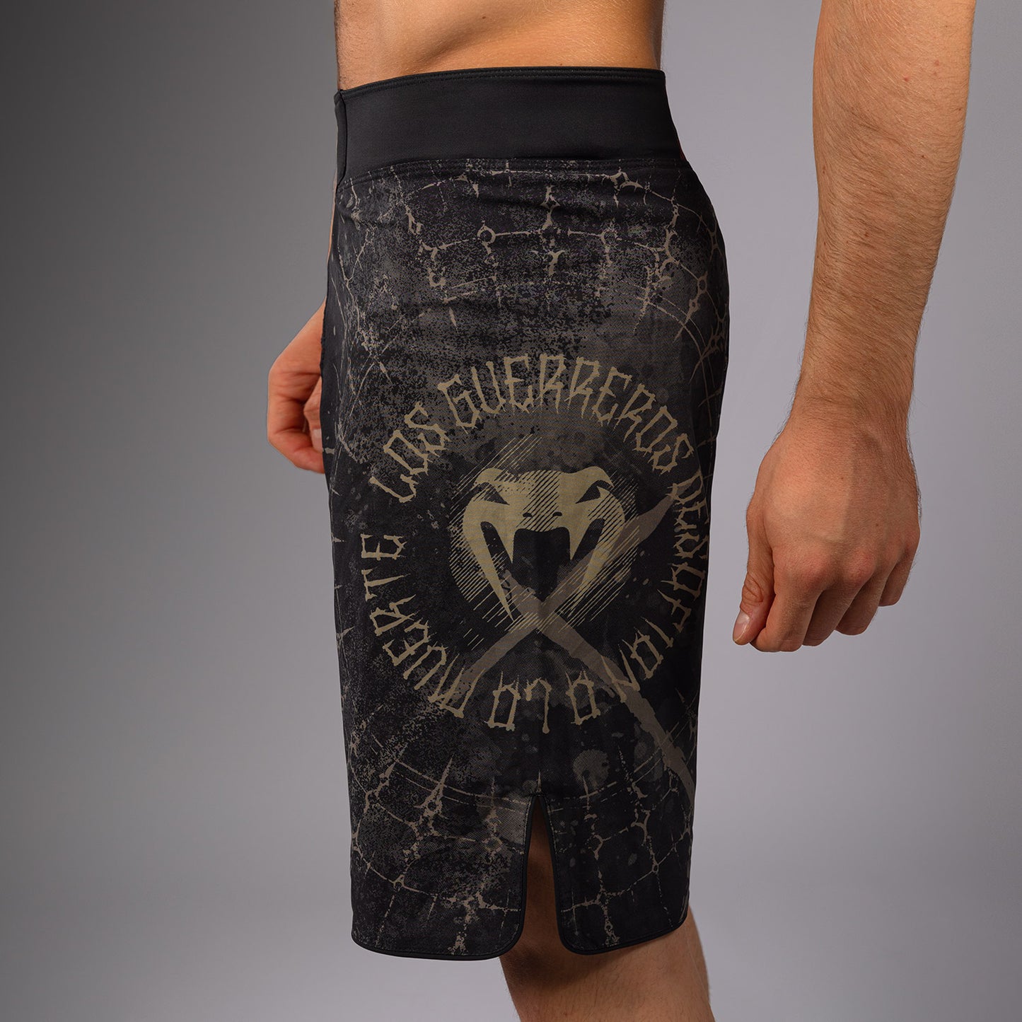 Venum Santa Muerte 5.0 男士格斗短裤 – 深黑色/金色