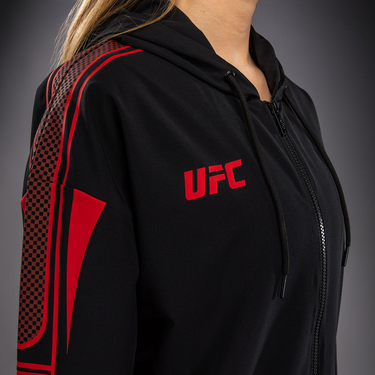 Venum UFC Unity by Venum Authentic Fight Week 女子拉链连帽衫 - 黑色