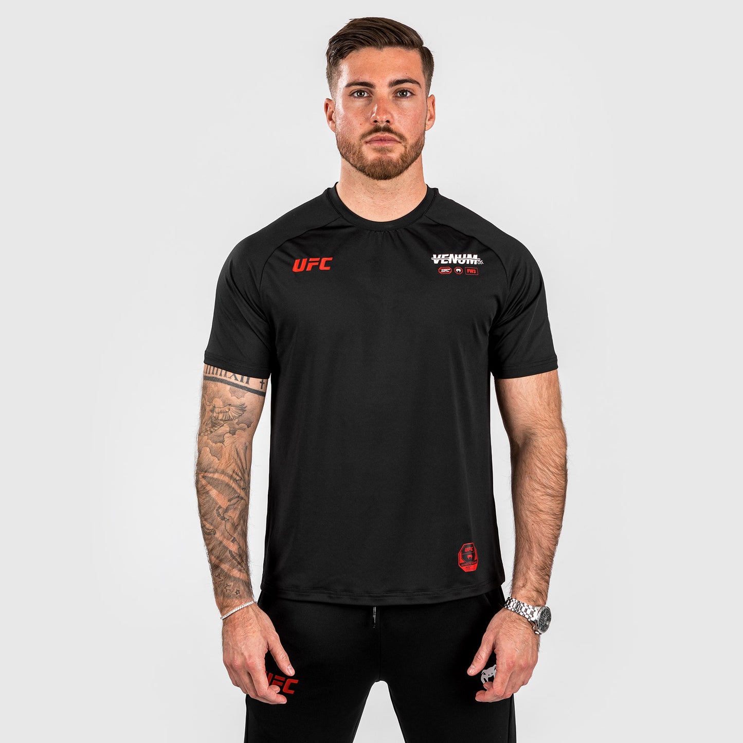 UFC Adrenaline by Venum Fight Week 男士 Dry Tech T恤 – 黑色