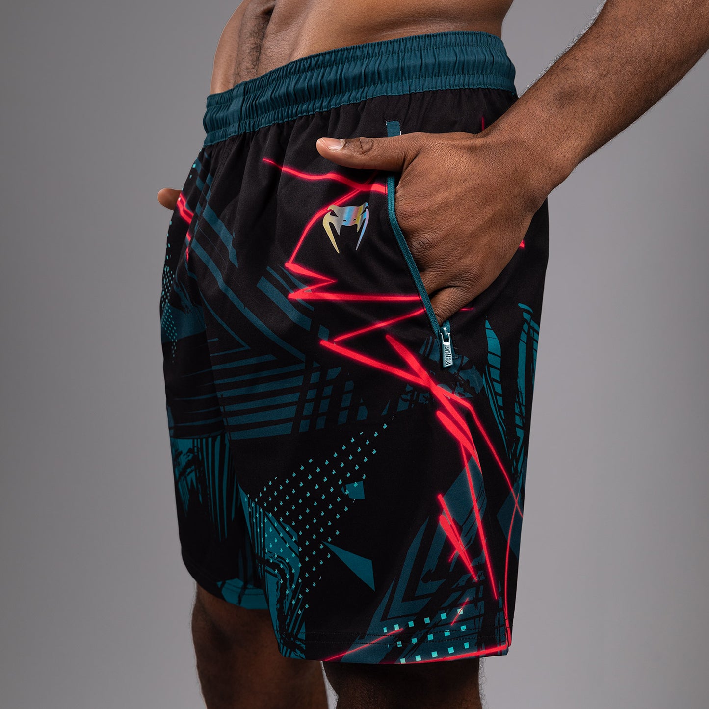 UFC Fusion By Venum Miami Edition 格斗短裤–男士款–黑色