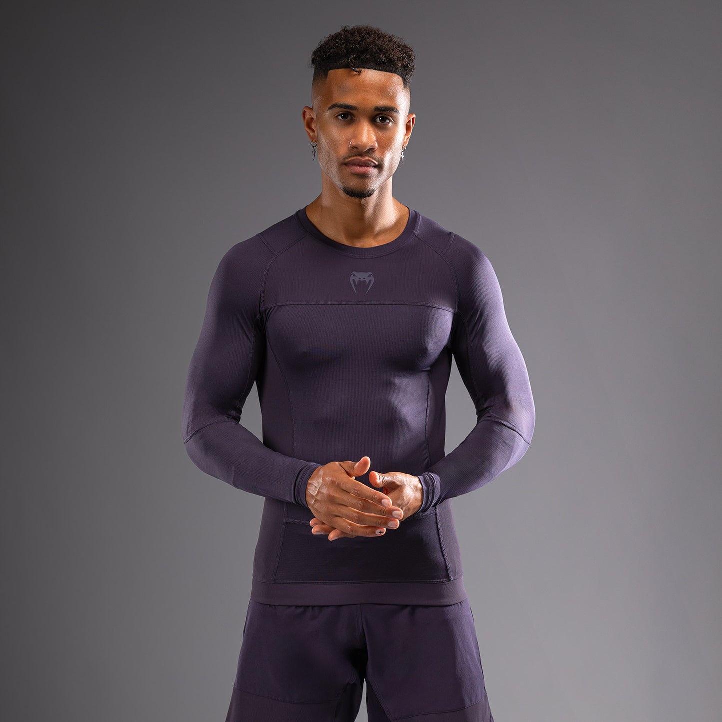 Venum G-Fit Air 男士长袖紧身防磨衣 – 深紫色