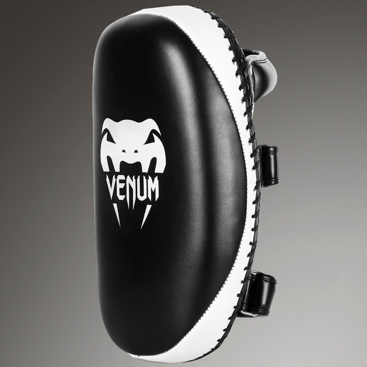 Venum Light 踢击护垫 - Skintex皮革 - 黑色/冰蓝色（对）