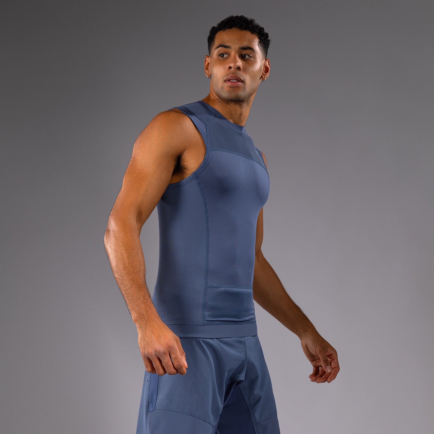 Venum G-Fit Air 男士无袖紧身防磨衣 – 雾蓝色