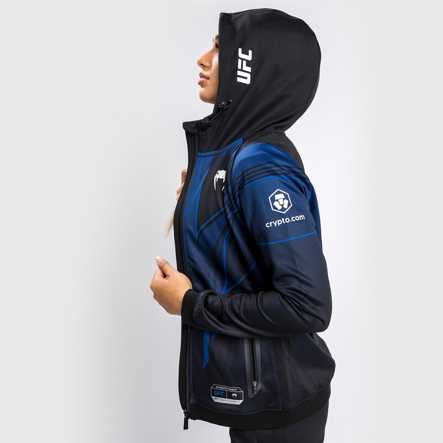 Ufc Authentic Fight Night 2.0 Kit By Venum 女士款 Walkout 连帽衫 – 午夜蓝版