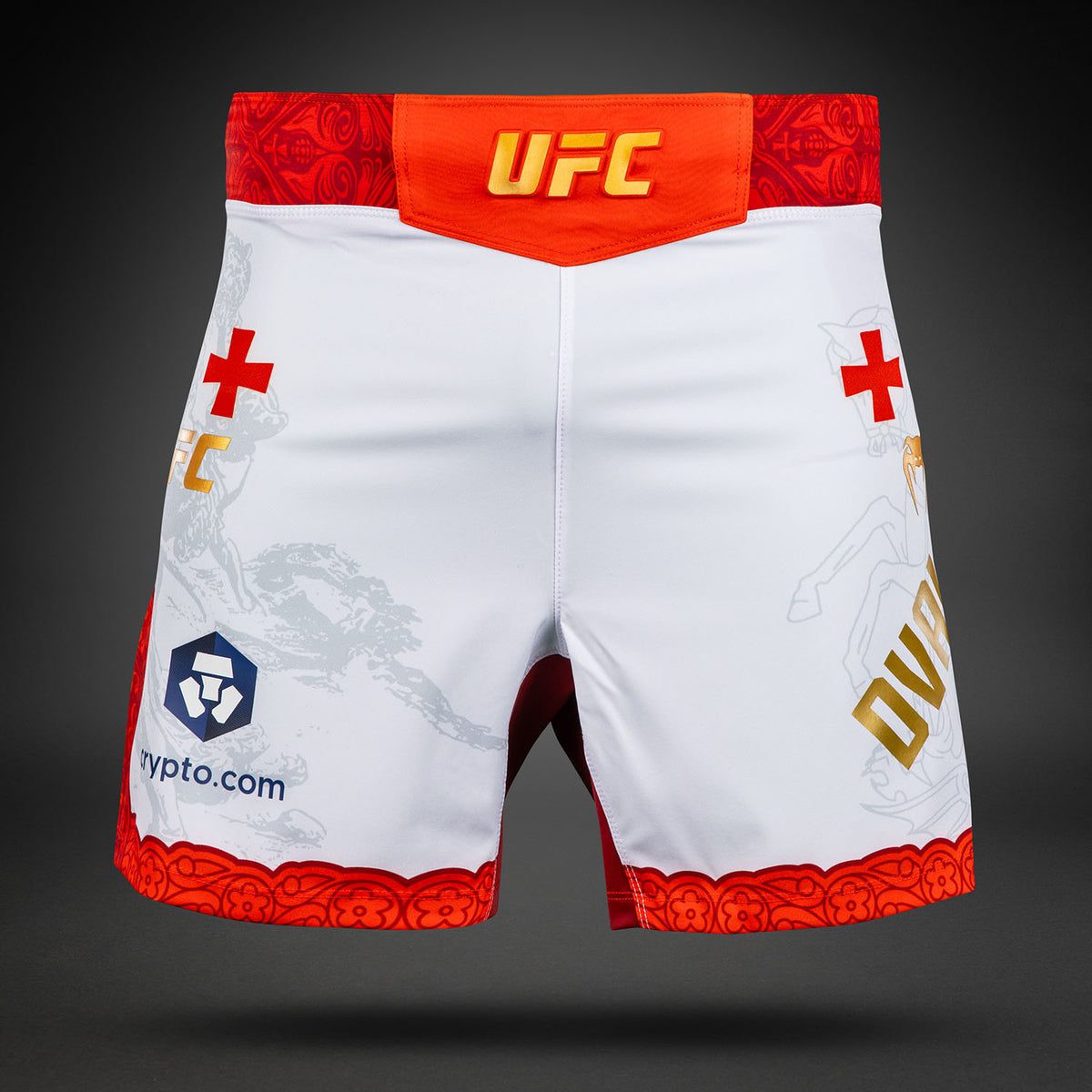 男士Venum UFC Unrivaled 白色Merab Dvalishvili 短款格斗短裤