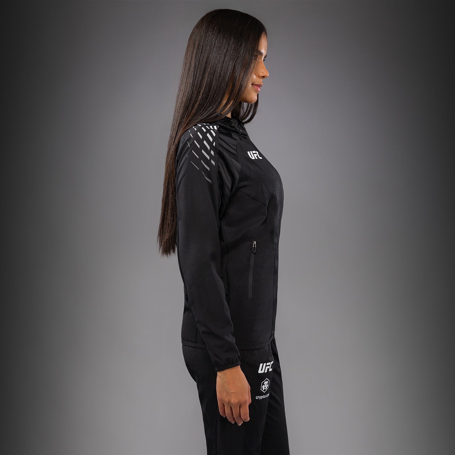 Women's UFC Zenith by Venum 正品战斗之夜出场连帽衫 – 黑色