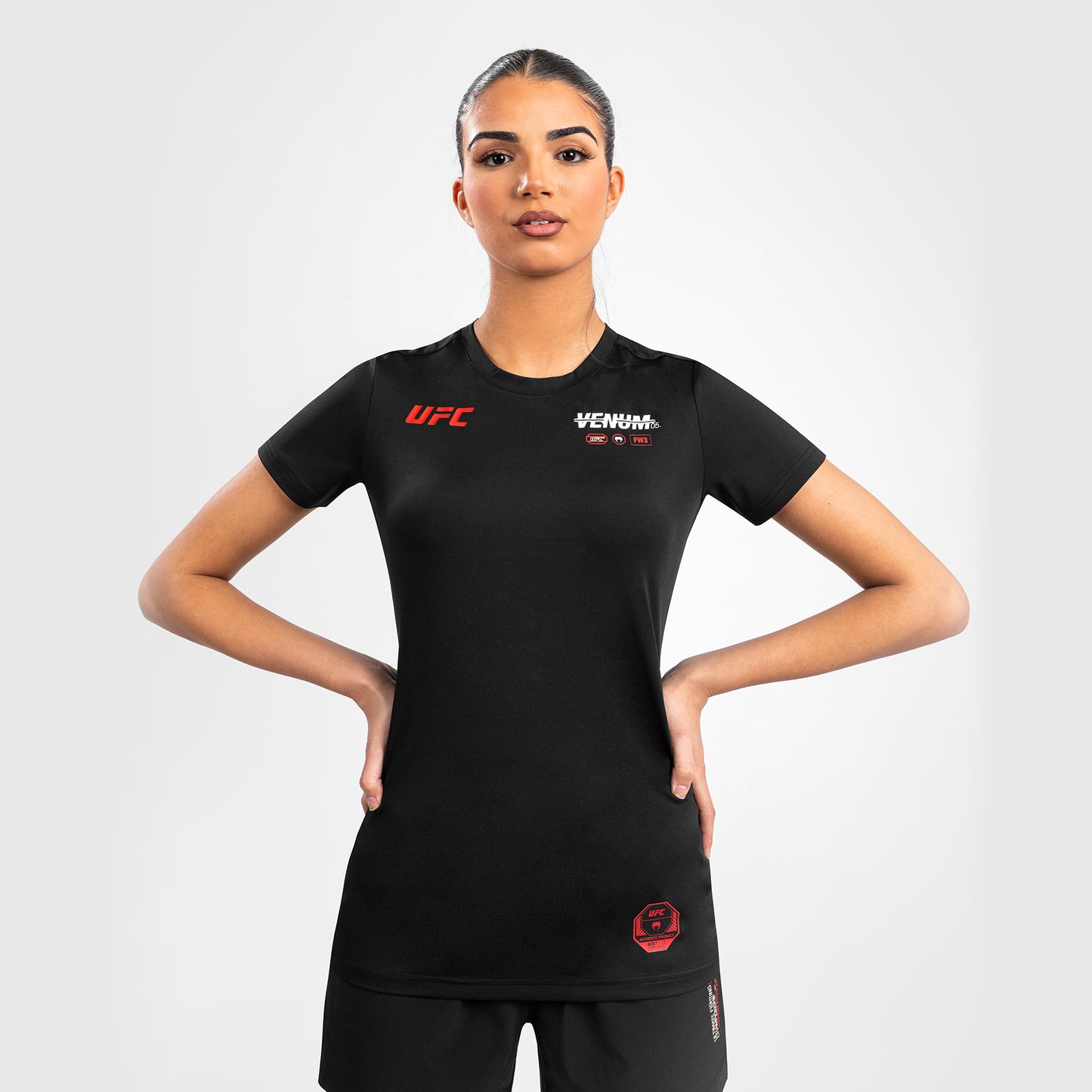 UFC Adrenaline by Venum Fight Week 女士 Dry Tech T恤 – 黑色