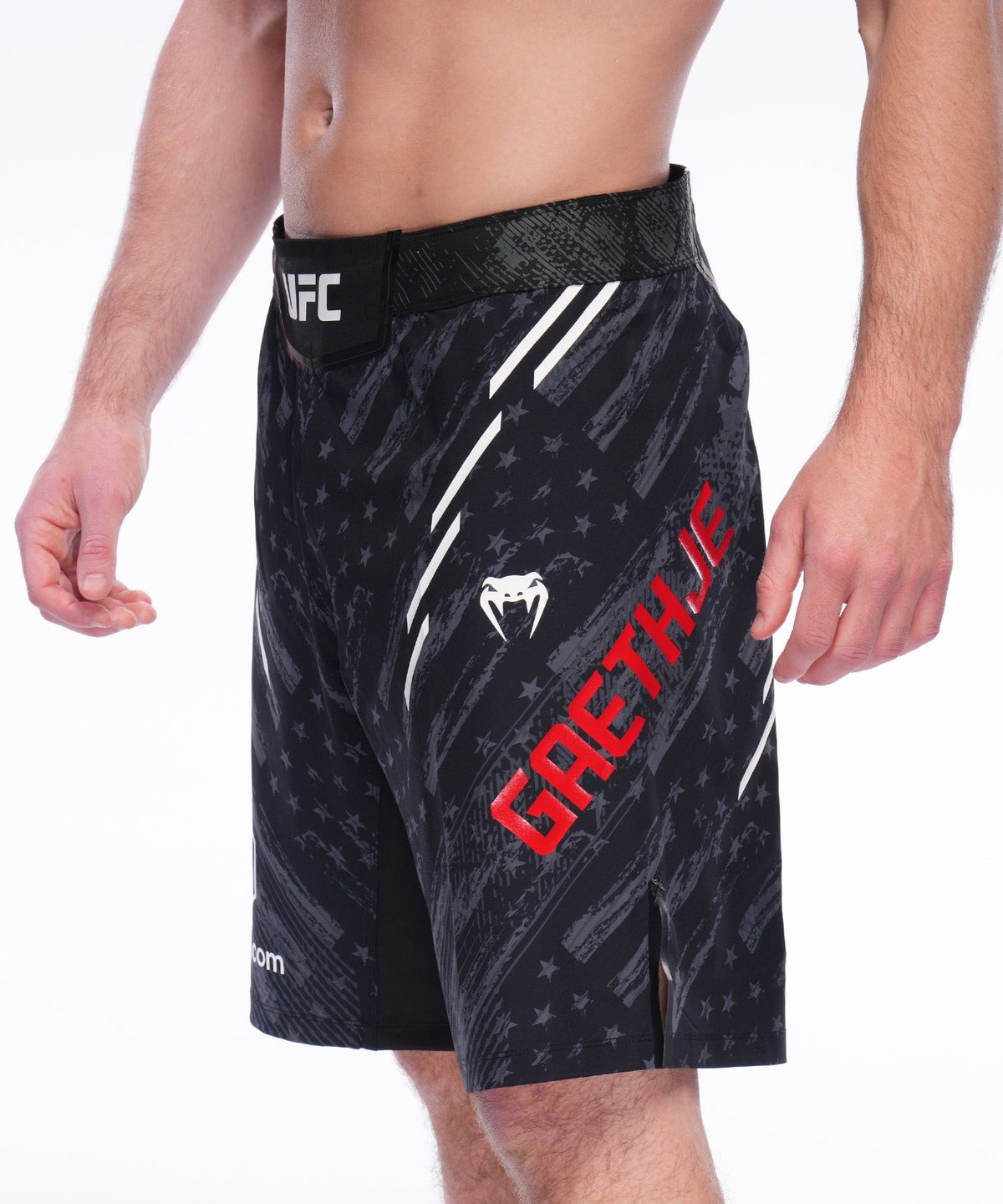 男士Venum UFC Unrivaled格斗短裤 – 黑色Justin Gaethje款