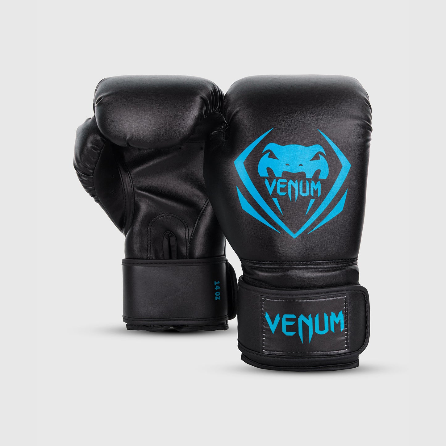 Venum Contender 拳击手套 – 黑色/青色