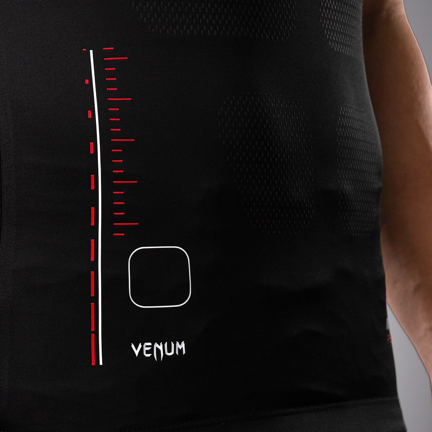 Venum Tactical XT 无袖紧身防磨衣 – 黑色/火红色
